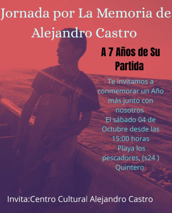 Invitación a la conmemoración de la partida de Alejandro Castro